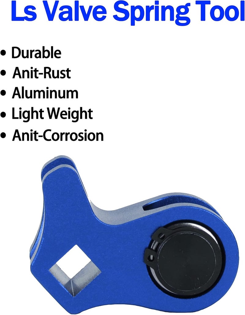 CNSPEED Ls Valve Spring Installation Tool Aluminum Valve Spring Compressor Tool for LS2 LS1 Style Valve Spring Installation (Blue) - Image 3